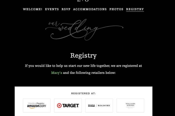 Macy's Registry url showing as Invalid - 1