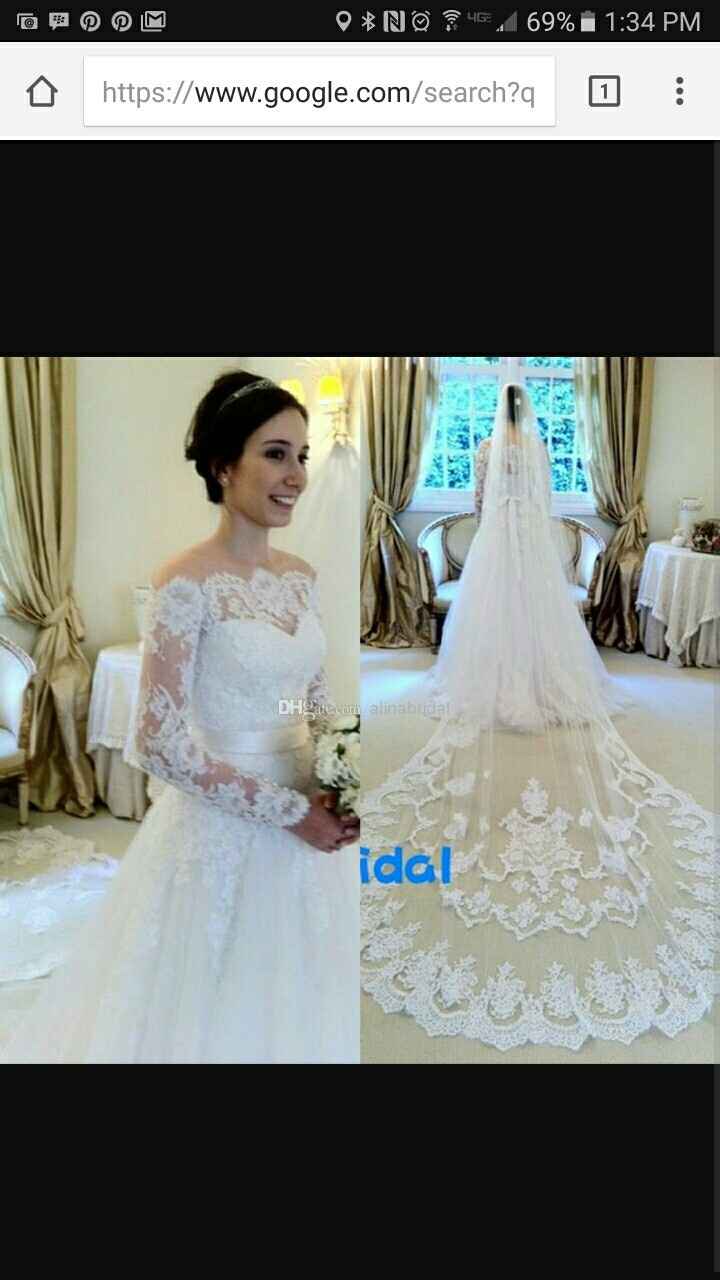 Train on wedding gown