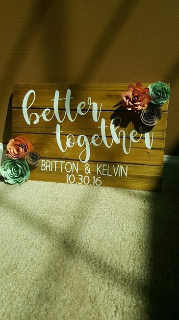 Wood wedding sign