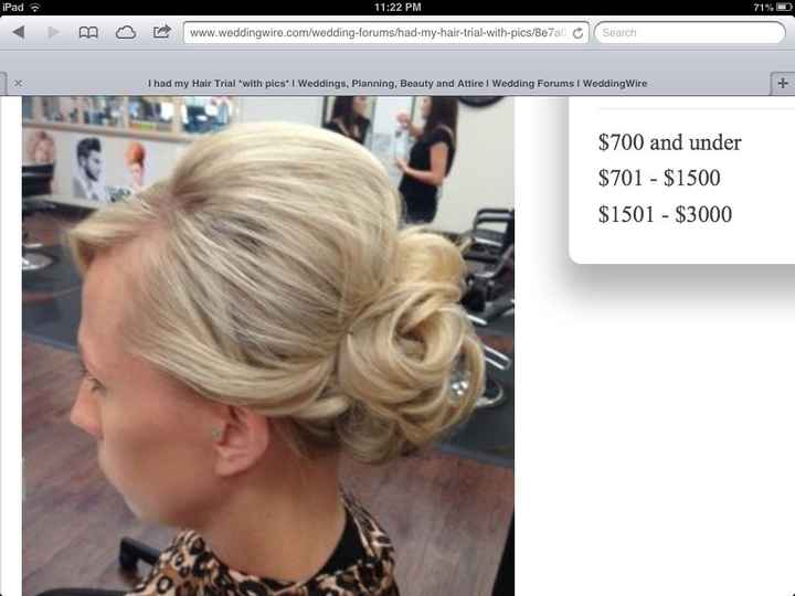My hair and make-up trial