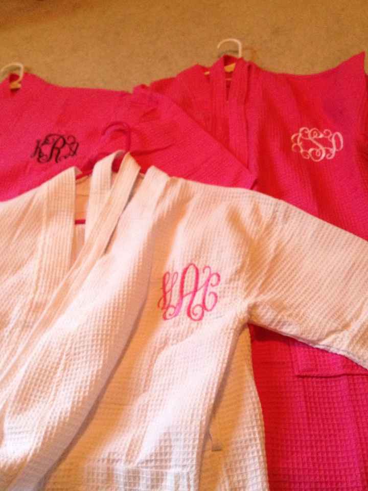 a little too late for bridemaids robes?