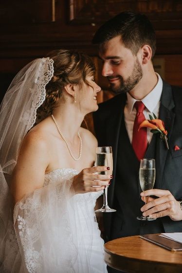 SNEAK PEEK - our post first-look private champagne toasts