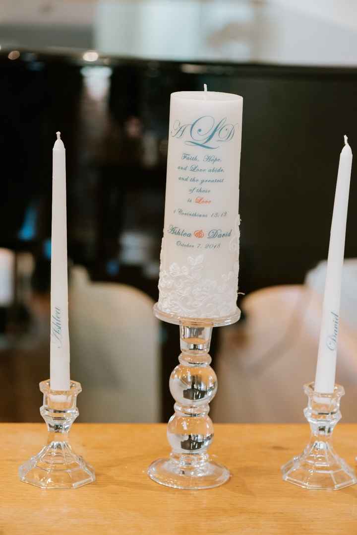 Our (DIY) unity candle 