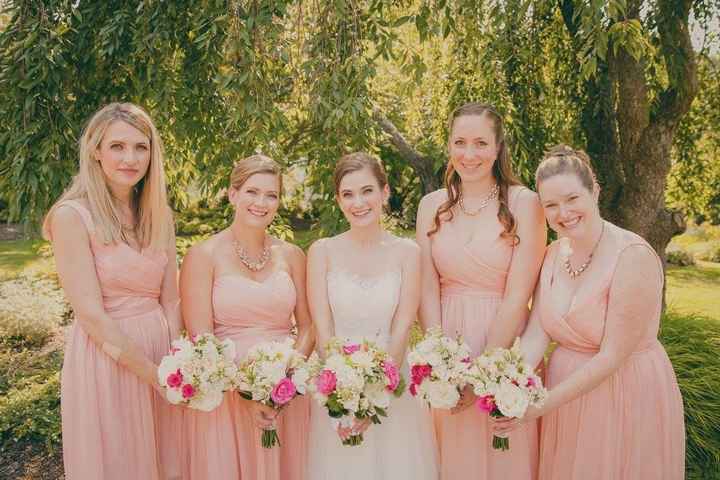 Bridesmaids of different sizes