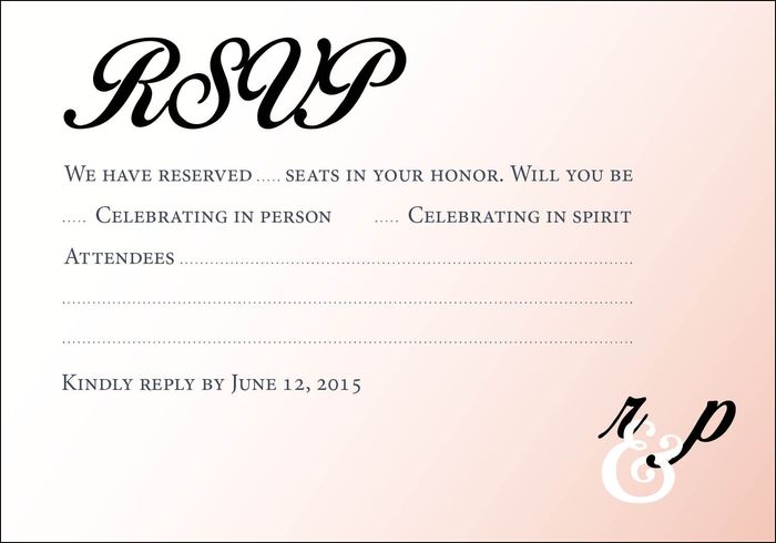RSVP Cards - What does yours look like?
