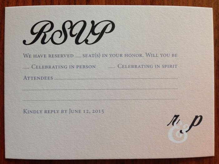 RSVP Cards. Share yours!