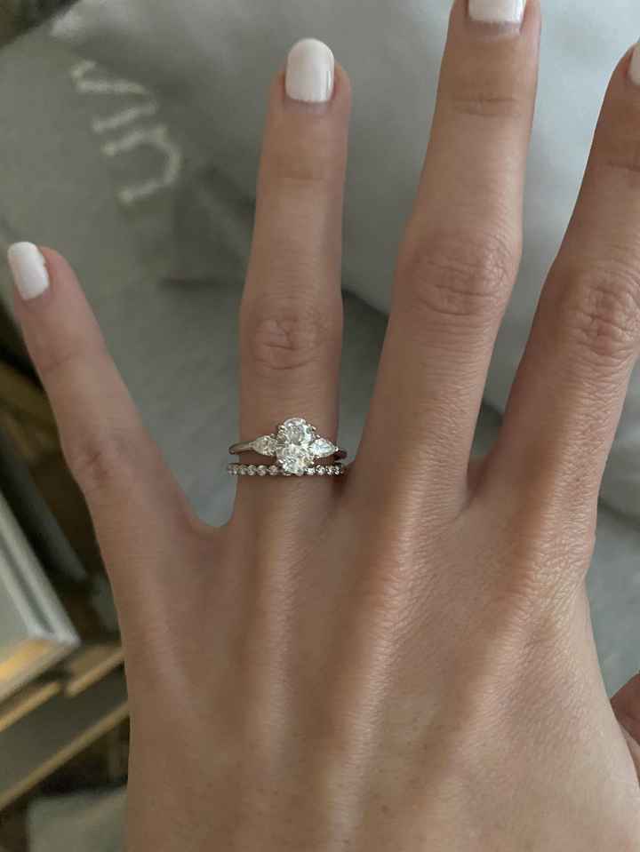 Halo engagement ring new arrivals with wedding band gap
