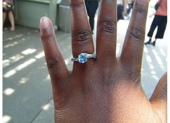 I'd love to see everyone's engagment rings.