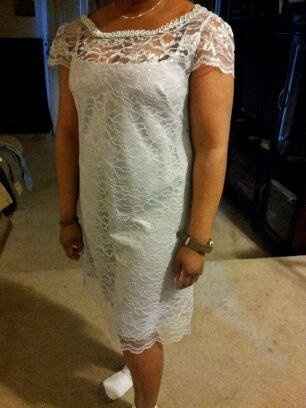 DIY: MOH's dress is done. Just need to hem after she tries it on.