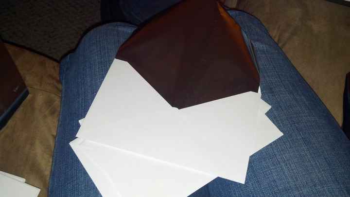 Hayley I did it. I lined the envelopes