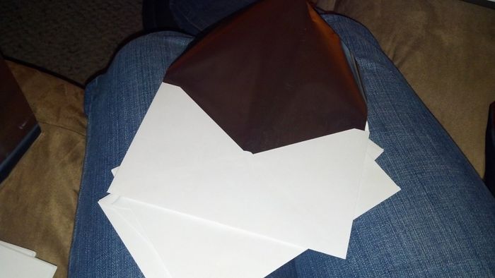 Hayley I did it. I lined the envelopes