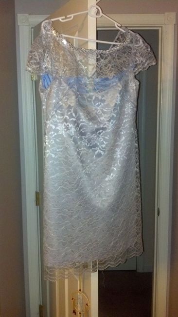 DIY: MOH's dress is done. Just need to hem after she tries it on.