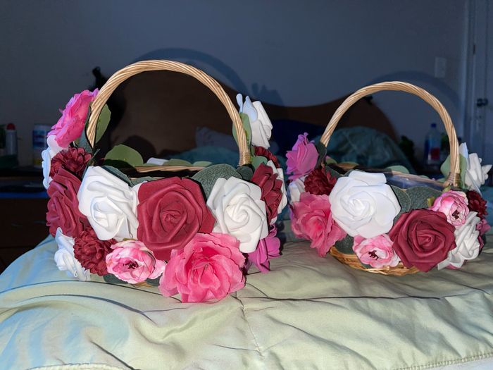 Did my own flower girl baskets. 1