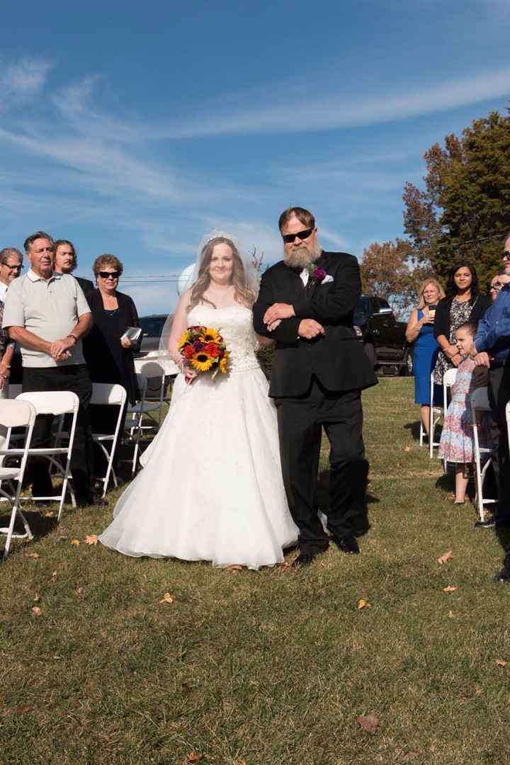 My Dad walking me down the aisle 