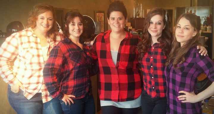 Instead of bridesmaid robes....maybe shirts?