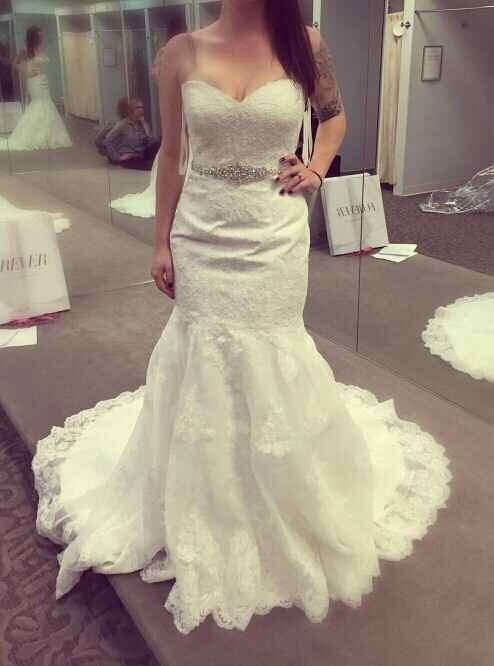 What was your least favorite wedding dress on you?