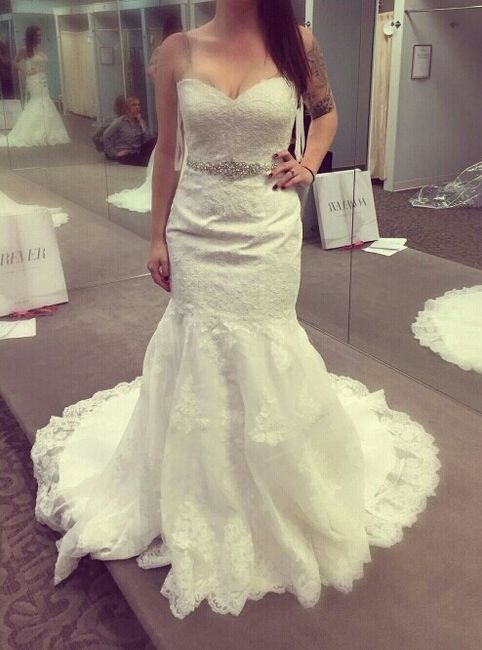 What was your least favorite wedding dress on you?