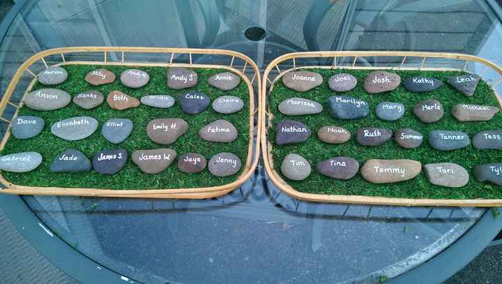 DIY Escort Stones and Woodland Animal Table Numbers