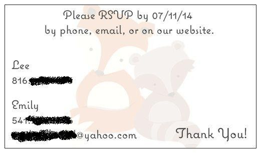 Free business cards...what wedding related info would you use them for?