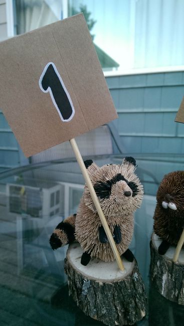 DIY Escort Stones and Woodland Animal Table Numbers