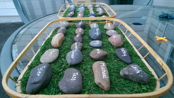 DIY Escort Stones and Woodland Animal Table Numbers