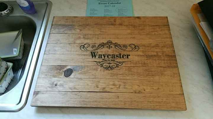 We got our guest book board!!