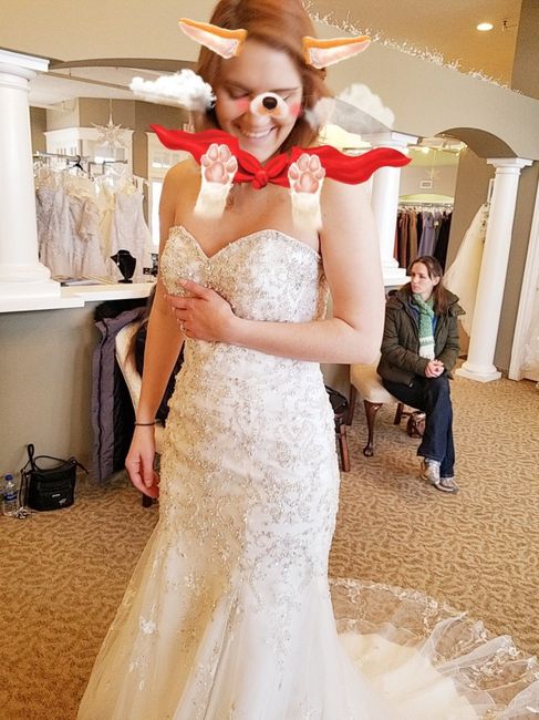 Loved the top of this dress but not the bottom (my maid of honor decided to be a goof haha)