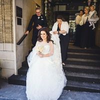 Walking out to the Rolls Royce to go to the Church,  so excited for him to see me! 