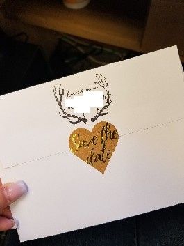 I found these stickers on Amazon, so cute! The stamp was from etsy personalized.