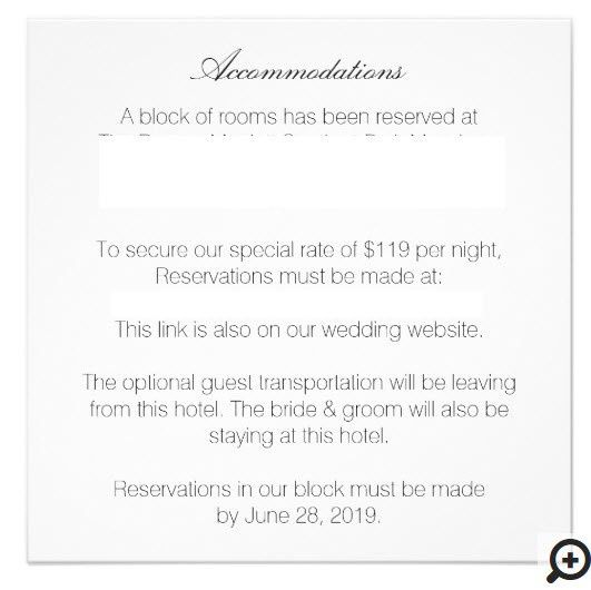 Accommodations card