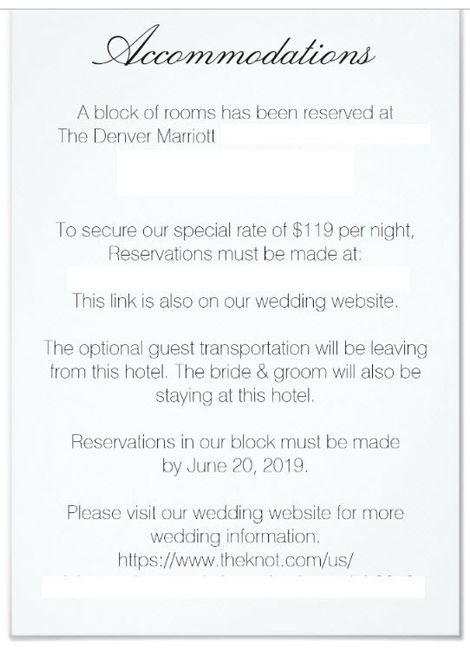 Side 1 of the Accommodations Card