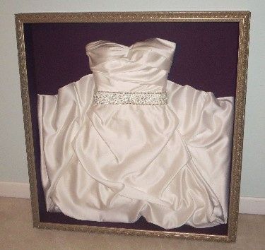 Shadow box for on sale a wedding dress