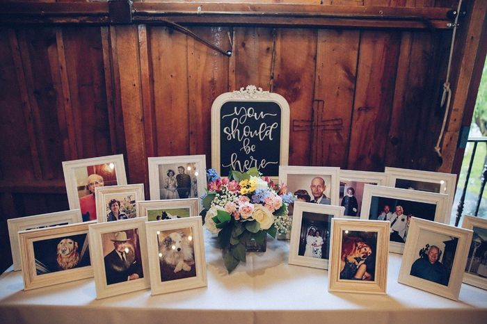 Memorial table flowers