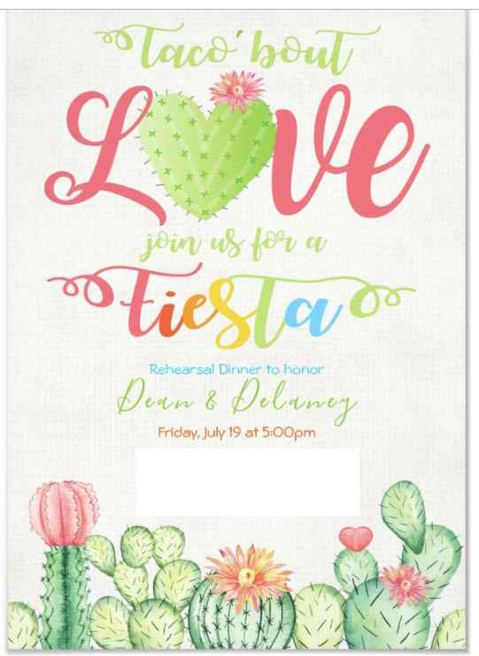 Rehearsal dinner invite!