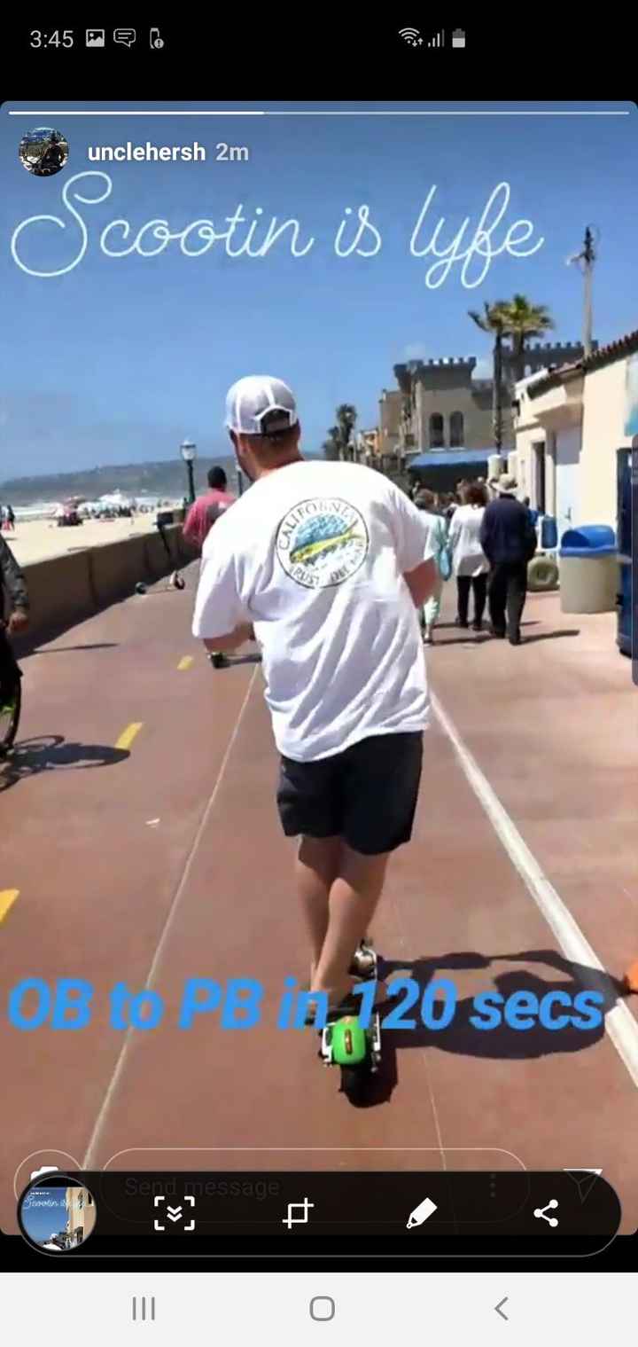 The first of many scooter rides around PB!