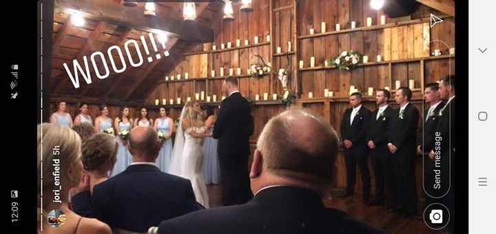 Our indoor ceremony space, it turned out so beautiful. Quite a few guests didn't realize it wasn't o