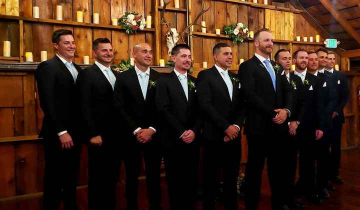 The handsome groomsmen & groom!