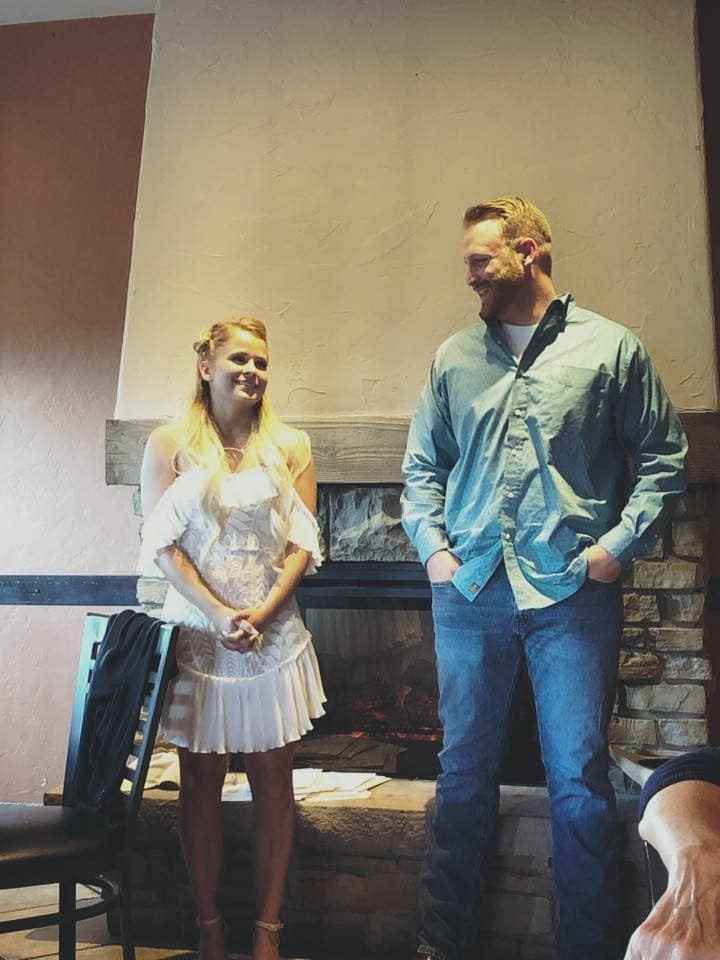 We gave a short thank you speech!