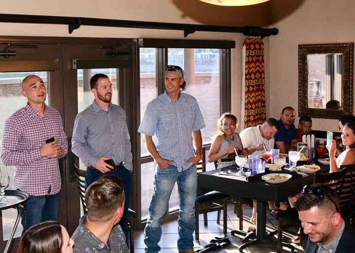 Three of the groomsmen who gave a speech!