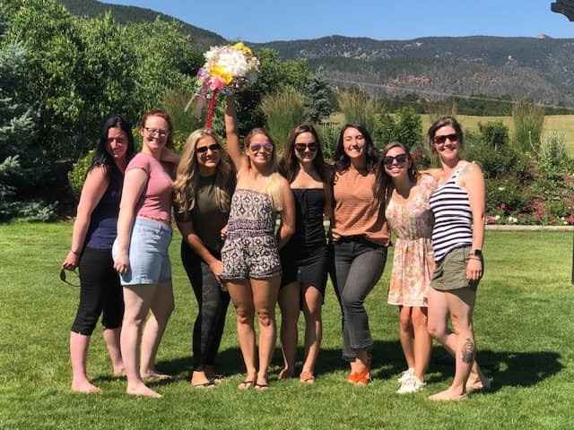 8/9 bridesmaids at the morning rehearsal!