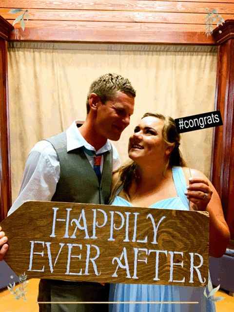 Our venue provided signs & props.