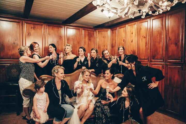 My bridesmaids, flower girl, mother, mother in law, and step-mother in law in the bridal suite.