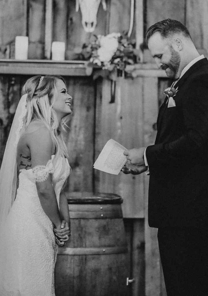 We wrote our own vows.