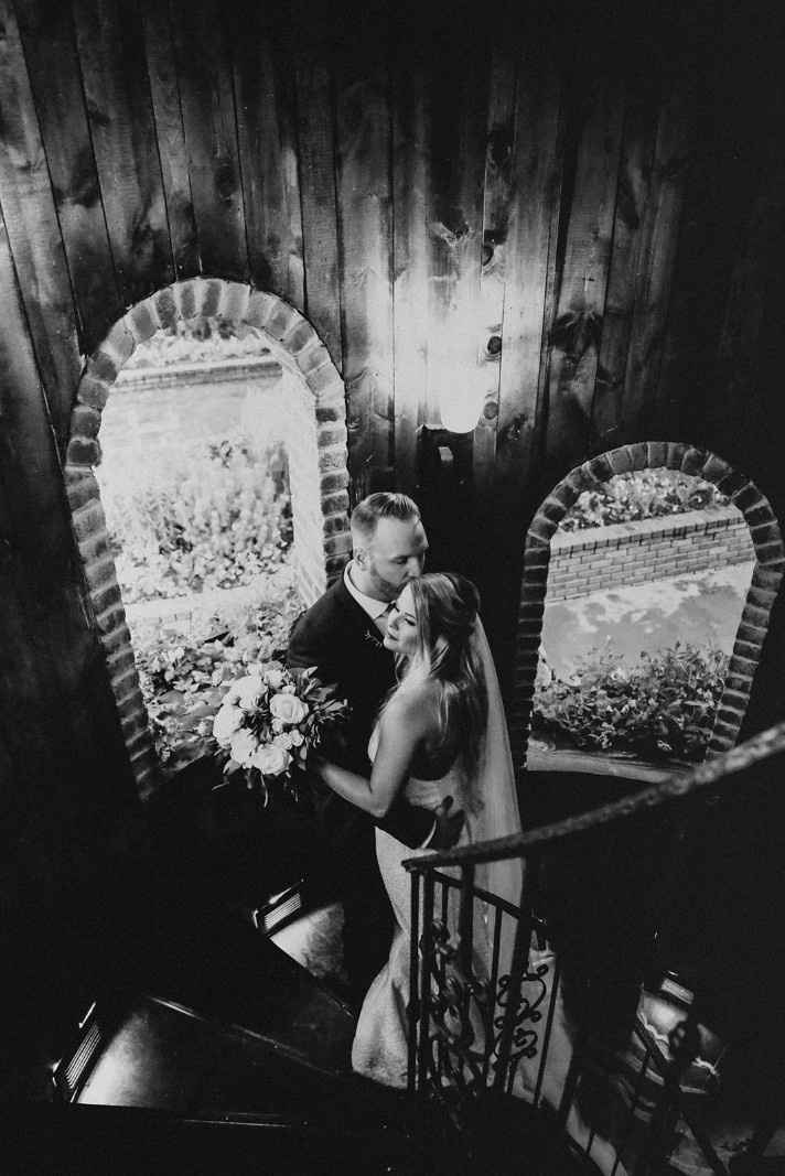Us in the stairway coming down from the ceremony.