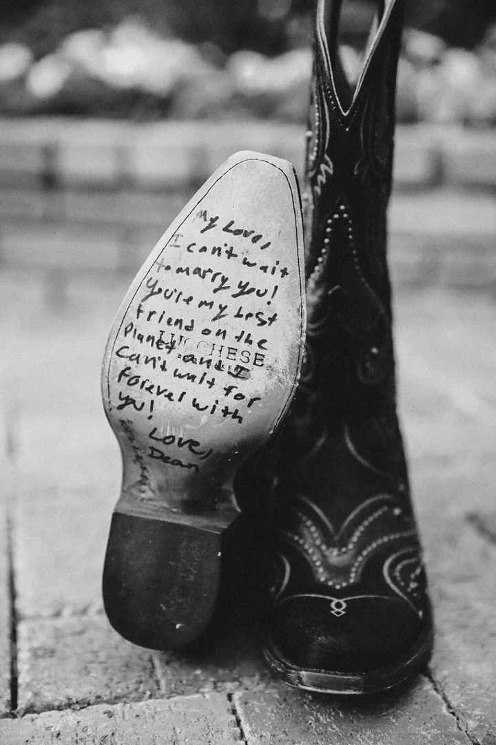 My sweet husband wrote on my boots!
