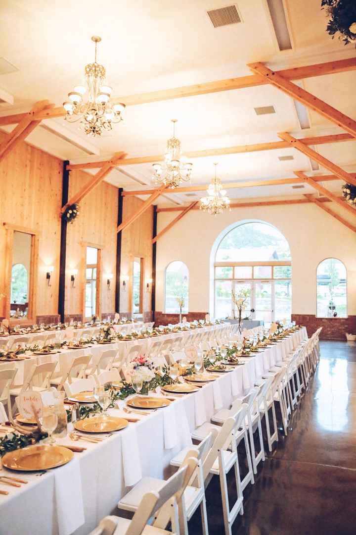 We had three long tables, and had place cards at each setting!
