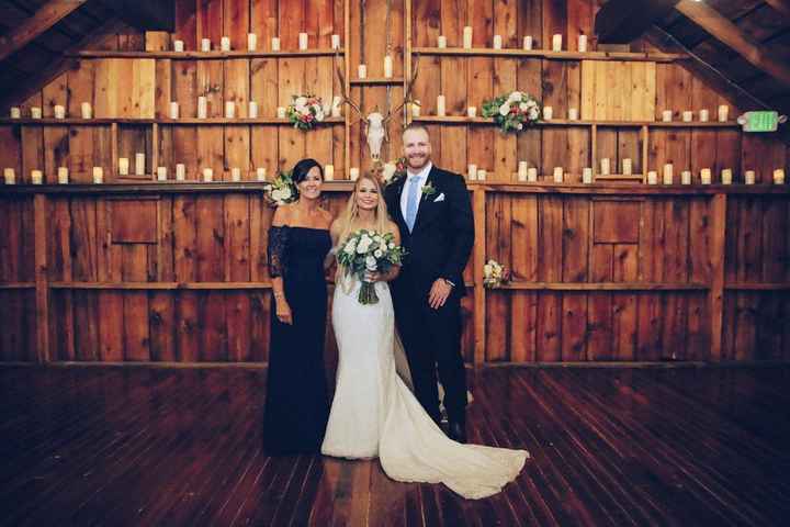 My mother with my husband & me.