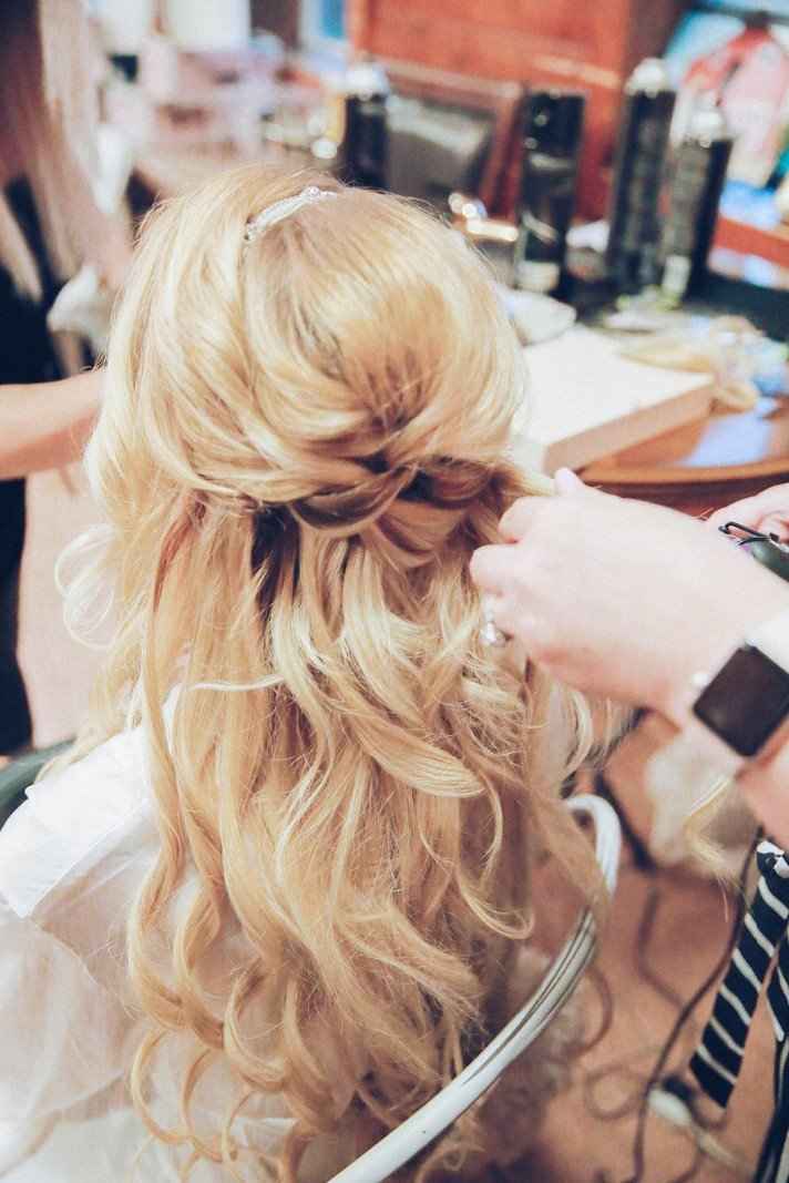 The back of my hair (with extensions)