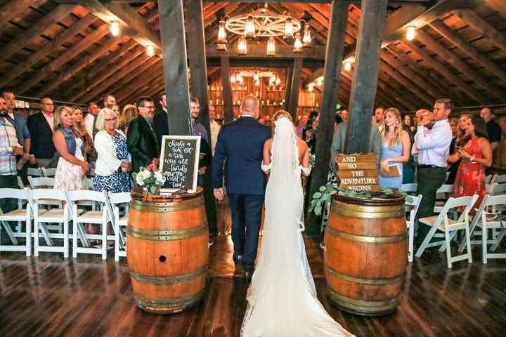 My dad & me walking down the aisle.
