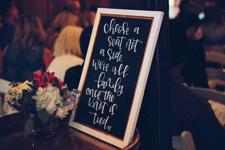 At the beginning of the aisle. 